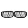 Meteor Black Front Kidney Grille Grill Fit 2014 - 2016 BMW X5 F15 Left & Right