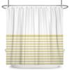 Minimalist Striped Shower Curtain Modern Color Block Gradient Design Waterproof Bath Curtain Bathroom Decor Polyester With Hooks