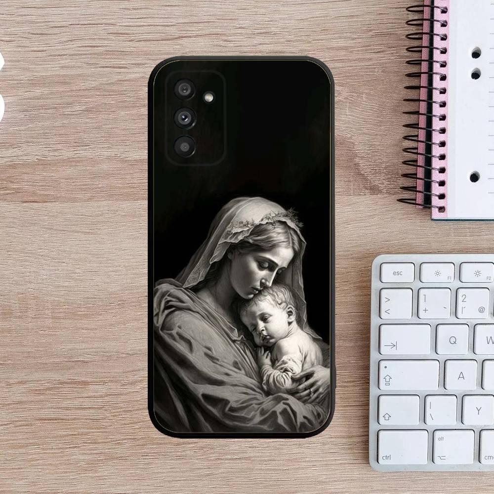 Virgin Maria Mary  Phone Case For Samsung Galaxy A13,A21s,A22,A31,A32,A52,A53,A71,A80,A91 Soft Black Cover