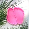 Glossy Christmas Memorial Foot Ornaments Silicone Epoxy Mold DIY Keychain Pendant Jewelry for Valentines Gift Craft