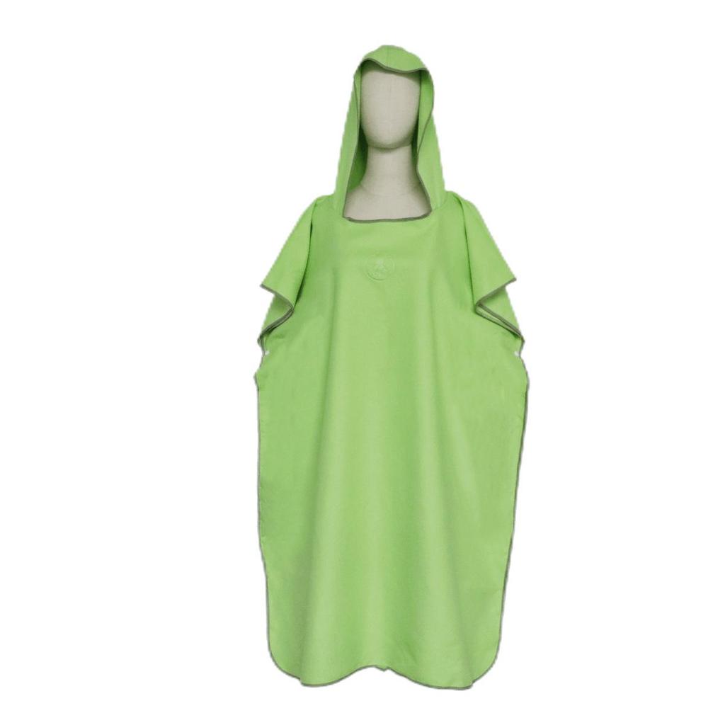 Microfiber Quick-Dry Beach Robe - Solid Color, Absorbent Changing Poncho