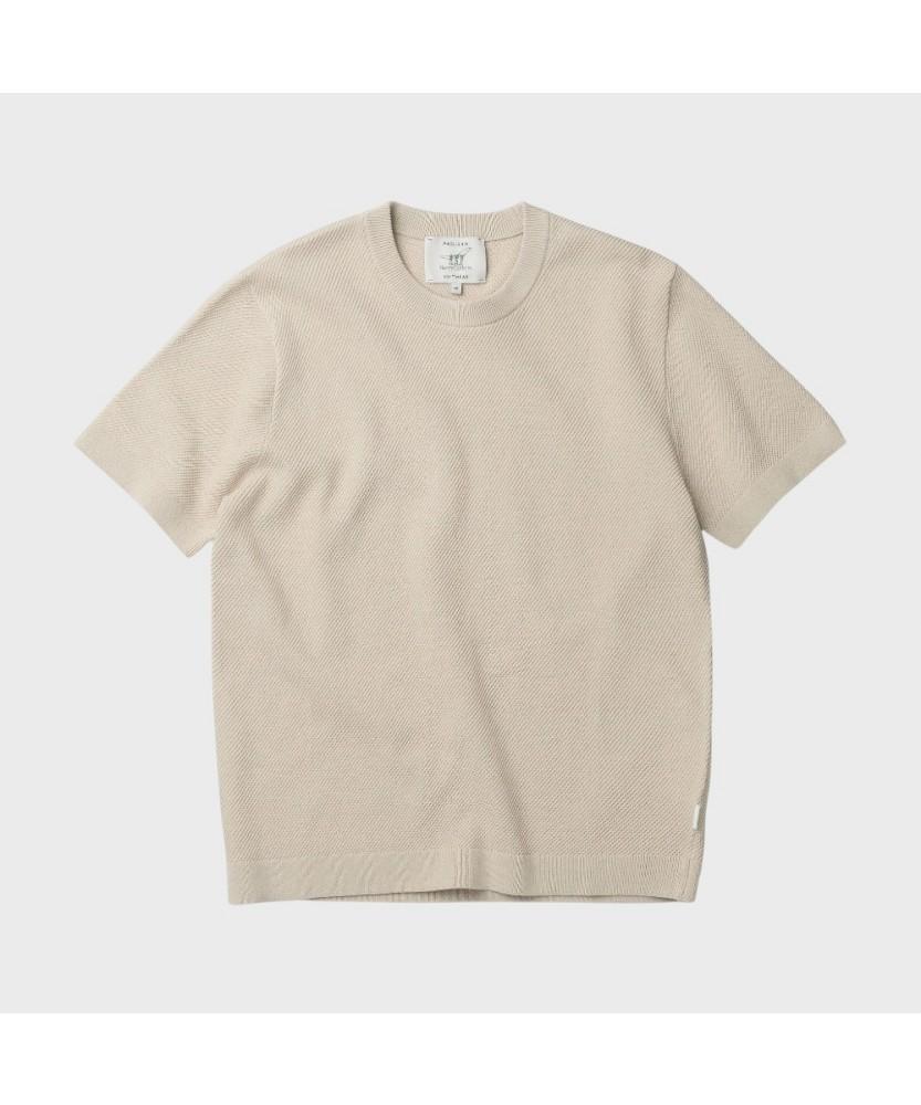 Henlikoteun Solid Round Short Sleeve Knit Ahwam26611Bex
