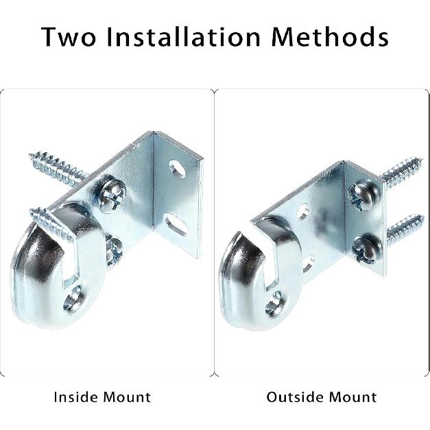 Sumnacon Metal Window Shade Brackets-4PCS Roller Shade Hardware ide and Outside Mount with Screws,Sturdy Roller Shades Bracket for Living