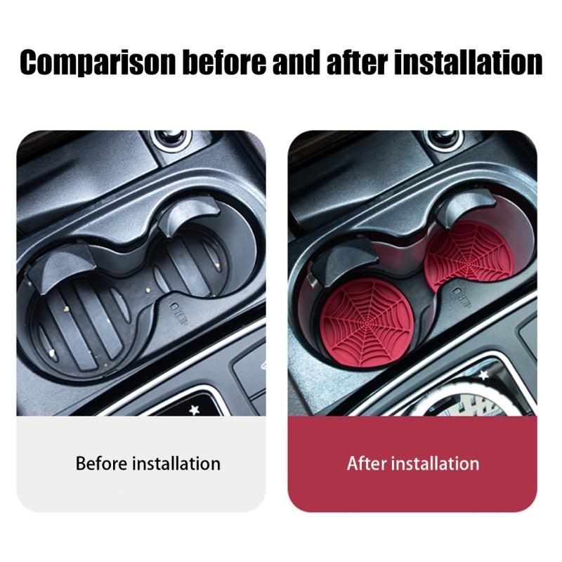 Anti Slide Car Cup Holder Insert Heat Resistant Cup Pad For Various Car Models SUV Universal Vehicle Interior Accessory