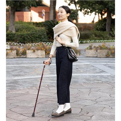 Taketora [Faltstock mit SG-Zeichen] Bambusstock Faltstock, Weinrot