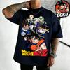 2026 Summer Dragon Ball Oversized Tshirt High Quality Retro Team Graphic Print Unisex Casual Tee For Adults Kids