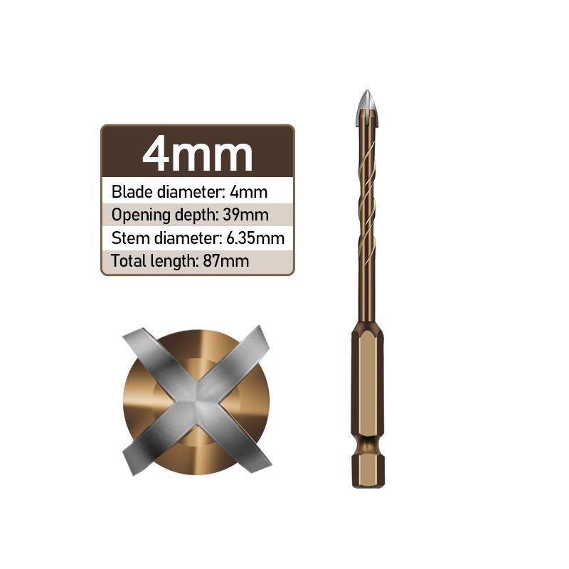 Masonry Concrete Drill Bits For Glass Ceramic Tile Brick Plastic Wood Mason Hard Alloy Wall Hole Opener Hex Shank 5mm To 12mm