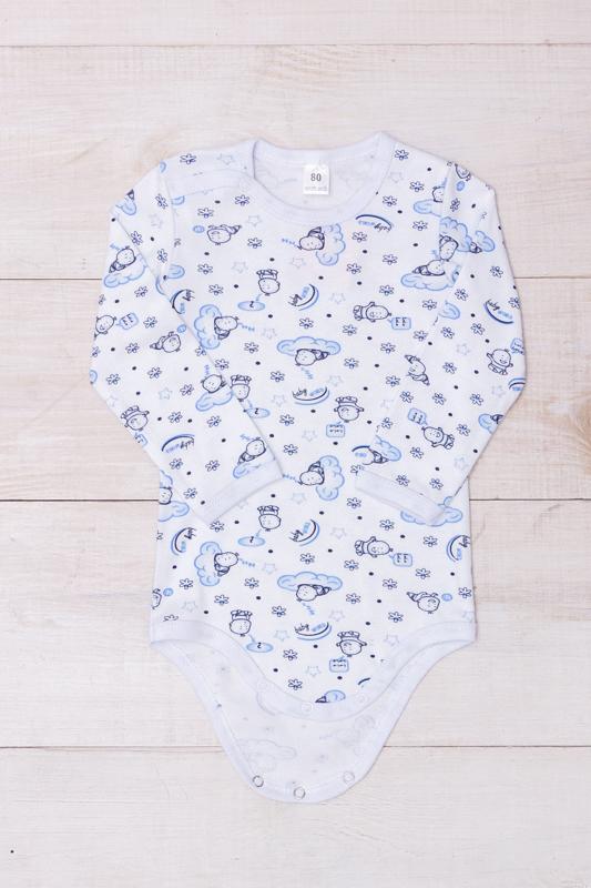 Baby Jungen Body – Langarm, Interlock Baumwolle, Druckknopfverschluss, Jede Jahreszeit, 5010-016-4 HC