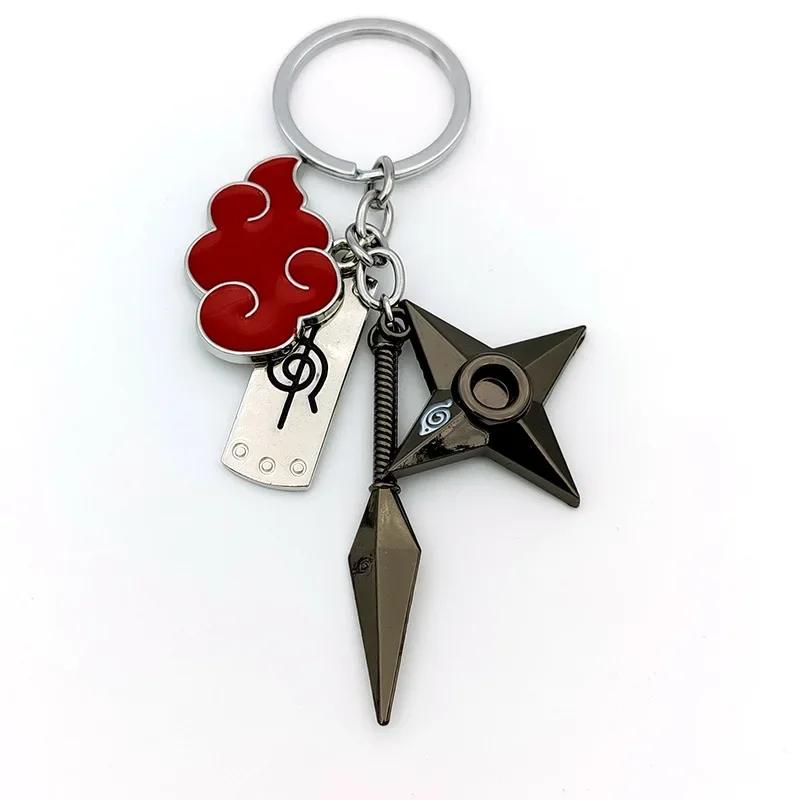 

40 Style Naruto Keychain Toy Xiao Organization Red Cloud Pendant Kunai Shuriken Konoha Ninja Backpack Pendant Birthday Gift