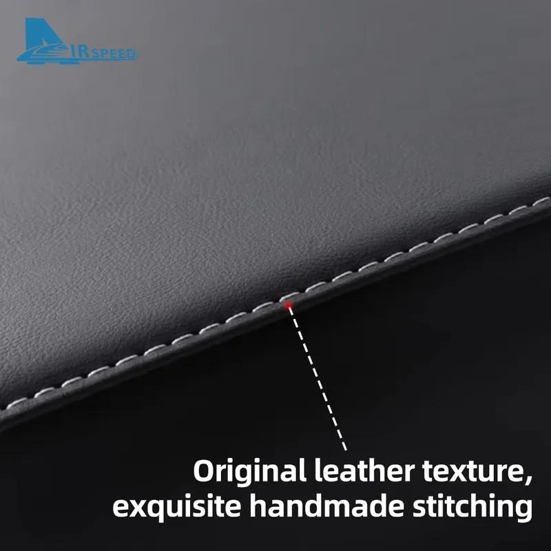 Leather Armrest Box Protective ABS Cover For Tesla Model 3 Model Y 2017- Highland 2024 Juniper 2025 Arm Rest Lid Accessories