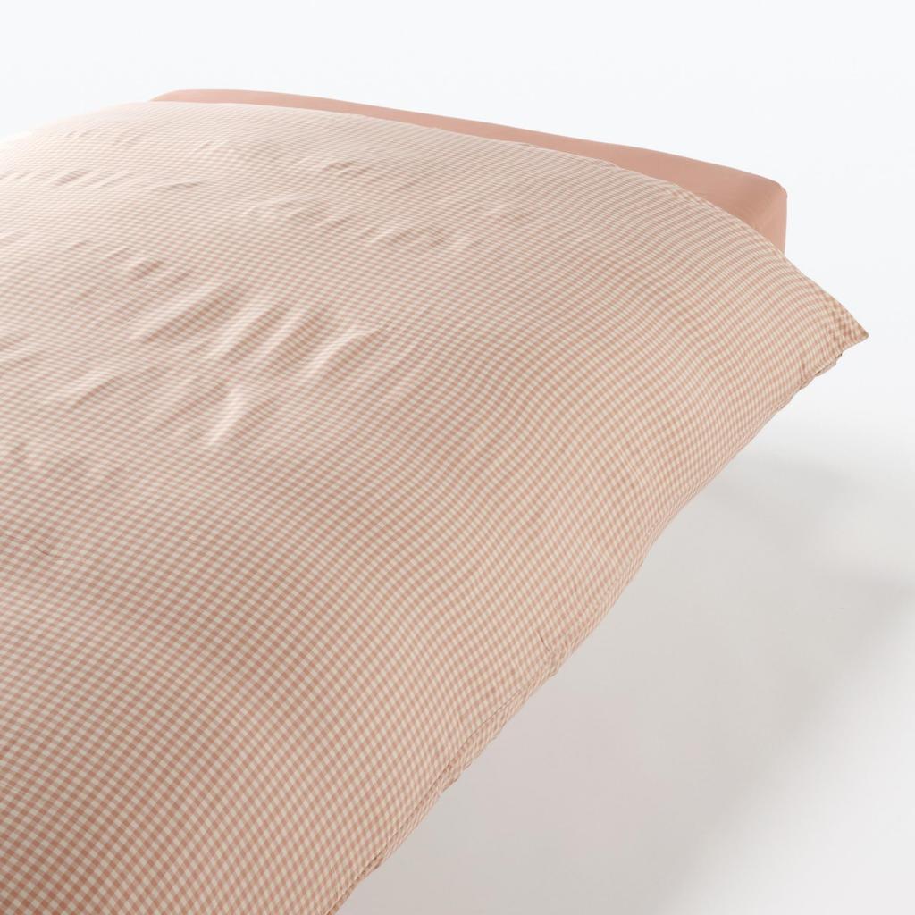 MUJI Recycled Polyester Duvet 170 x 210 Pink 84738555 Quick-Drying Cover, SD, cm, Check,