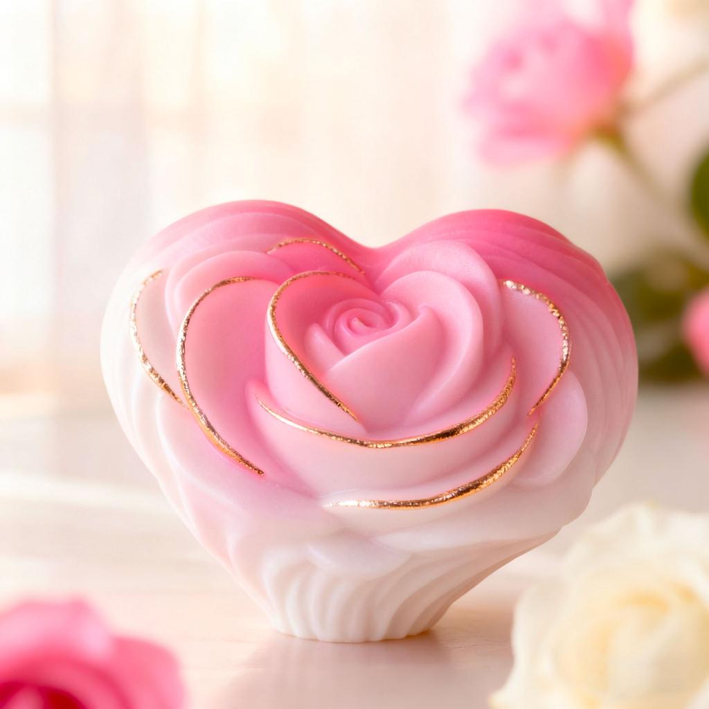 Aromatherapy Candle Mold High-Temperature Resistant Heart Silicone Mold Valentine'S Day Candle Mold Food-Grade For Resin Plaster