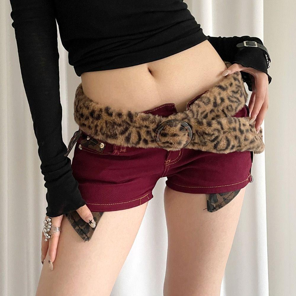 PU Leather Leather Fur Belt Faux Fur Y2K Waistband Vintage Plush Belt  Dress Decoration