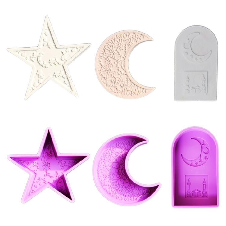 Star Moon Silicone Candle Molds Soap Silicone Molds for Making Candle Soap Home Decorations Epoxy Resin Silicone Molds