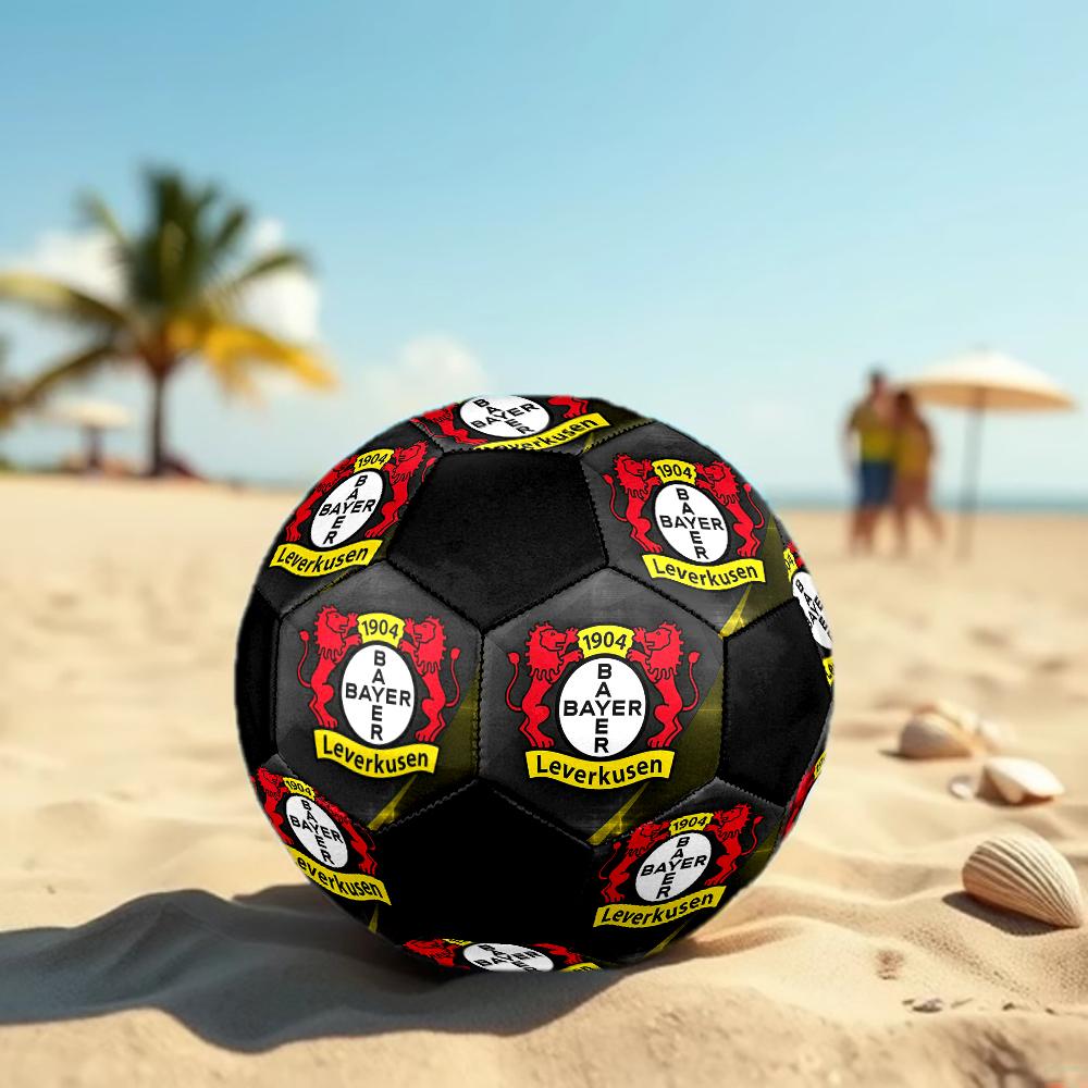 SIZE 5 Bayer 04 Leverkusen Soccer Ball Colorful All Ages Machine Stitched PVC Competition Ready Durable High-Bounce