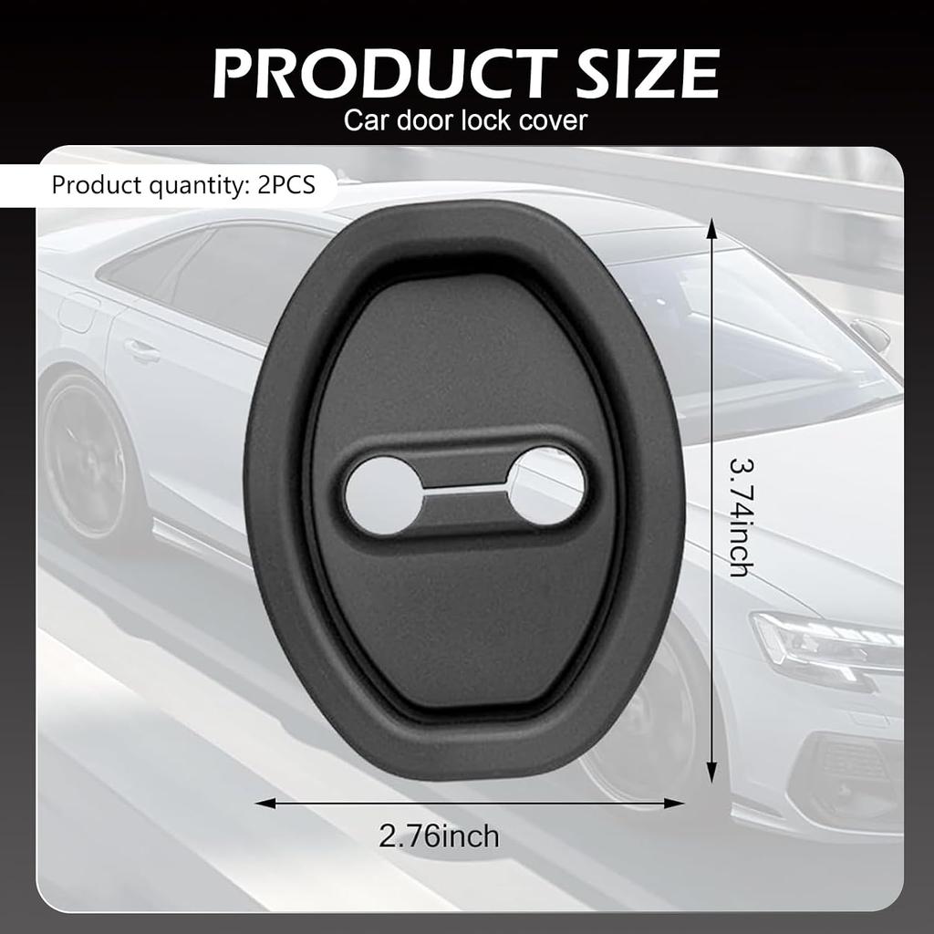 2 PCS Door Latch Protective Cover, Silicone Door Lock Shockproof Cover, Automotive Lock Silent Decorations, Universal for Most Cars, Trucks, SUVs