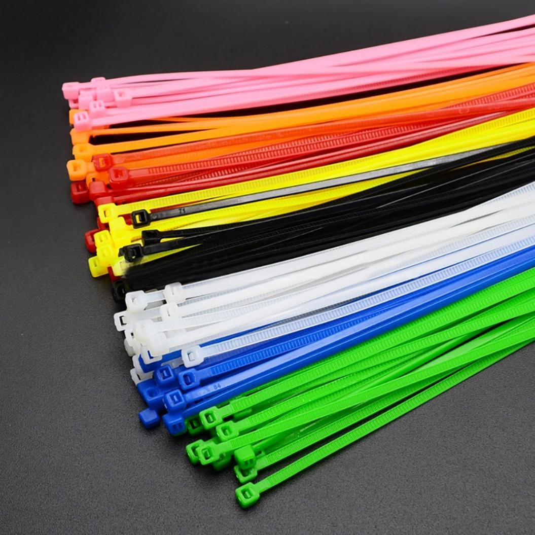 

100Pcs 150mm Прочный Self-Locking Огнестойкий Нейлона Кабельные связи Связывание Wrap ремни