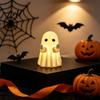 Decorative Ghosts for Fireplace LED Middle Finger Ghost Halloween Night Light Cute Spooky Haunted House Display Props Statue Desktop Home Office
