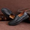 Genuine Leather Men's Casual Shoes 2024 New Round-Toe Luxury Loafers Men Brand Designer Driving Moccasin Men Soft Flats Retro
