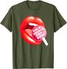 I'm A Sxcker For You Lips Lollipop Graphic Print Men's Casual Cotton T-Shirt