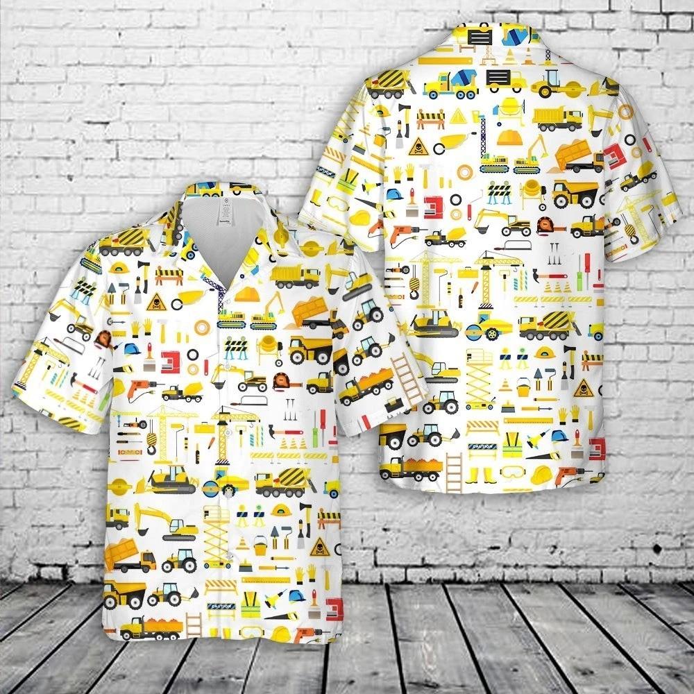 

Construction Hawaiian Shirt Unisex T-Shirt XXL