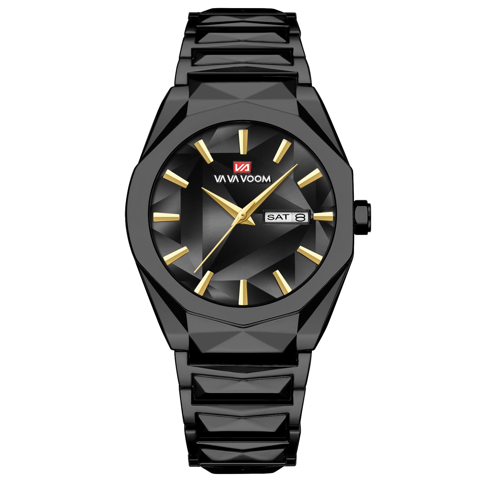 

Dual Calendar Waterproof Stainless Steel Strap Watch Business Casual Men s Stainless Steel Watch Color Changing Dial