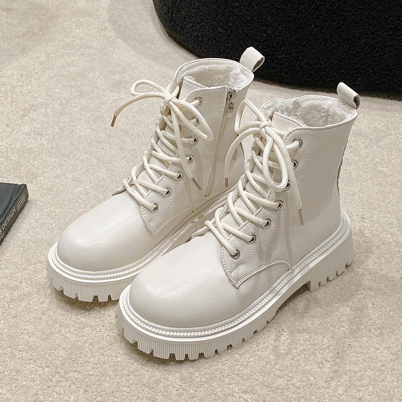 Fashion Women's New Autumn Winter Thick Sole with Plush Insulation Casual Fashionable Short Boots Comfortable Winter Cotton Boots