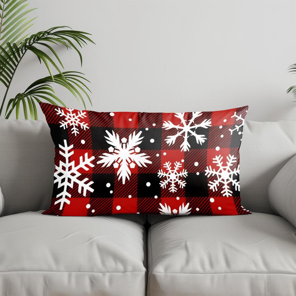 Home Decor Deer & Trees Christmas Pillow Suitable For Sofa Bedroom Car Pillow Cover Cushion Rectangular Back Cushion
