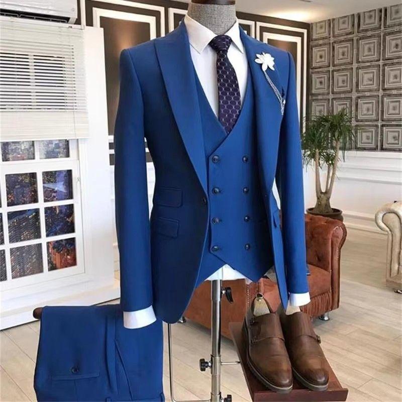 2025 Burgundy Double Breasted Vest Costume