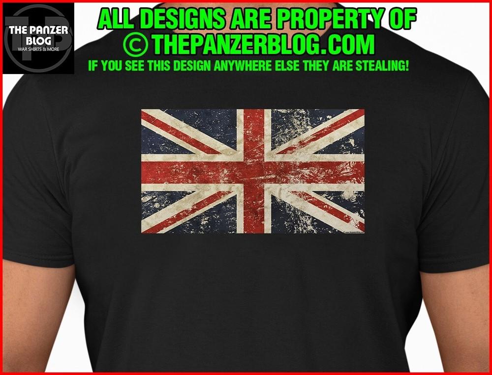 Выцветшая футболка с флагом Великобритании Подарок на Вторую мировую войну UK Унисекс футболка XL