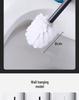 Wall-Mounted Stainless Steel Toilet Brush with Odor-Proof Long Handle and Round Holder for Bathroom Cleaning