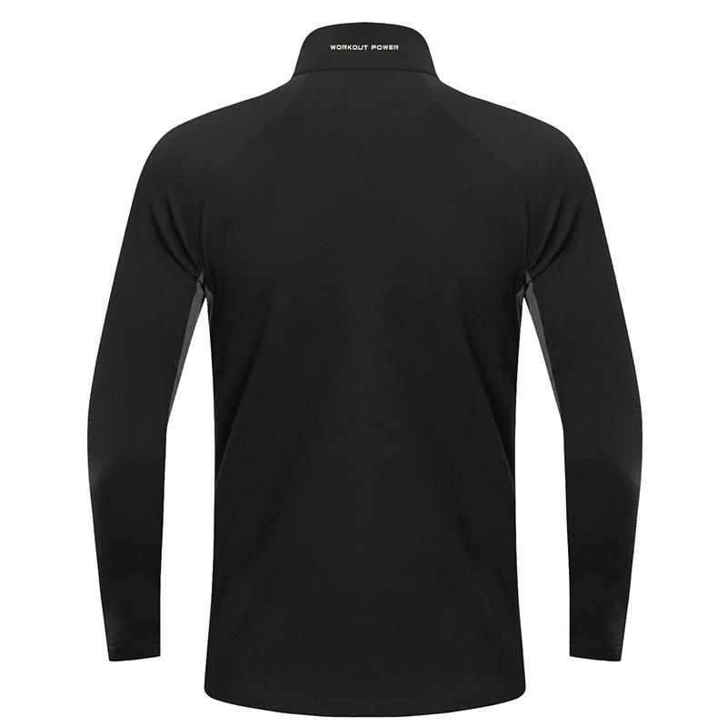 2024 Autumn/Winter Men's Long Zipper Sports Jacket - Stand Collar, Outdoor Fitness & Casual Running Wear