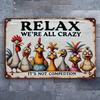 Humorous Metal Wall Art Crazy Sign Home Bar Man Cave Office Decor 8x12 Inch Steel Weatherproof Sign Birthday Gift Housewarming Gift Funny Decor