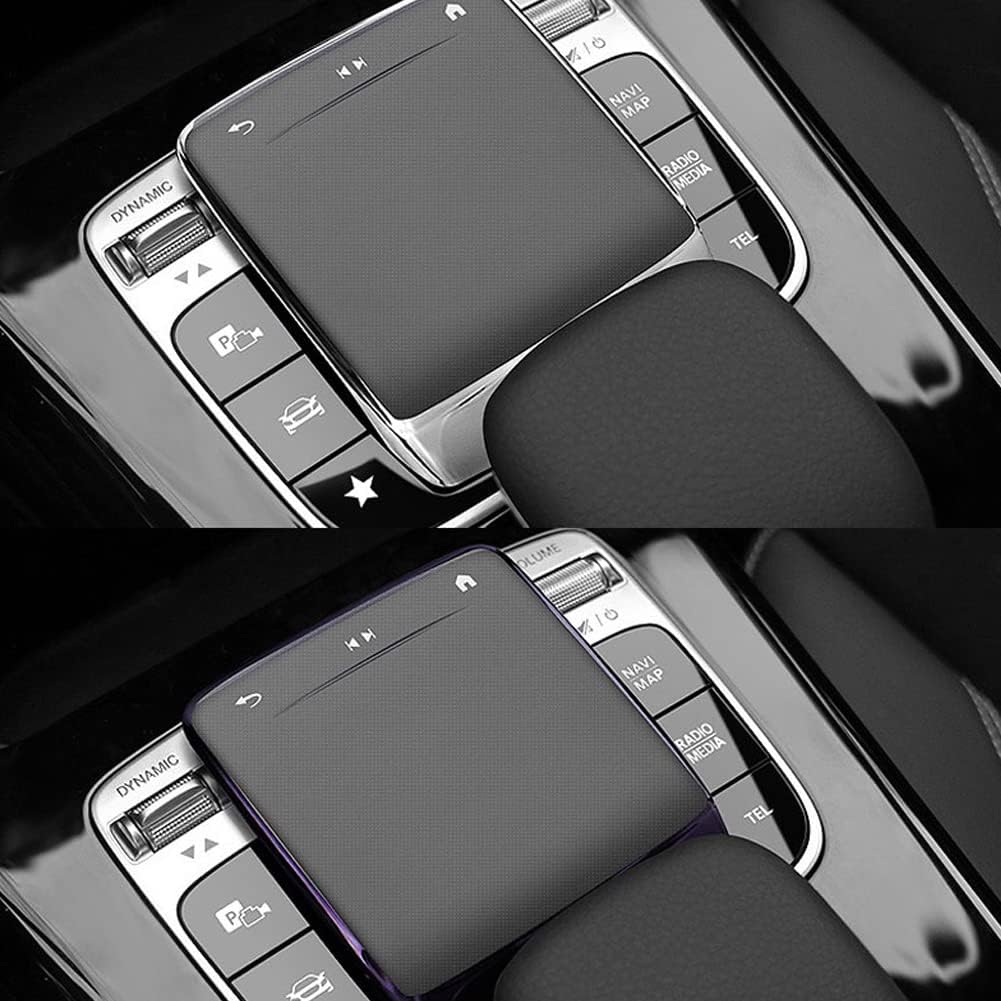 BOHISEN Car Center Console Mouse Protect Cover TPU Touchpad Cover Accessories for Mercedes Benz A B CLA GLE GLS GLB GLA 2020-2022 (Black)