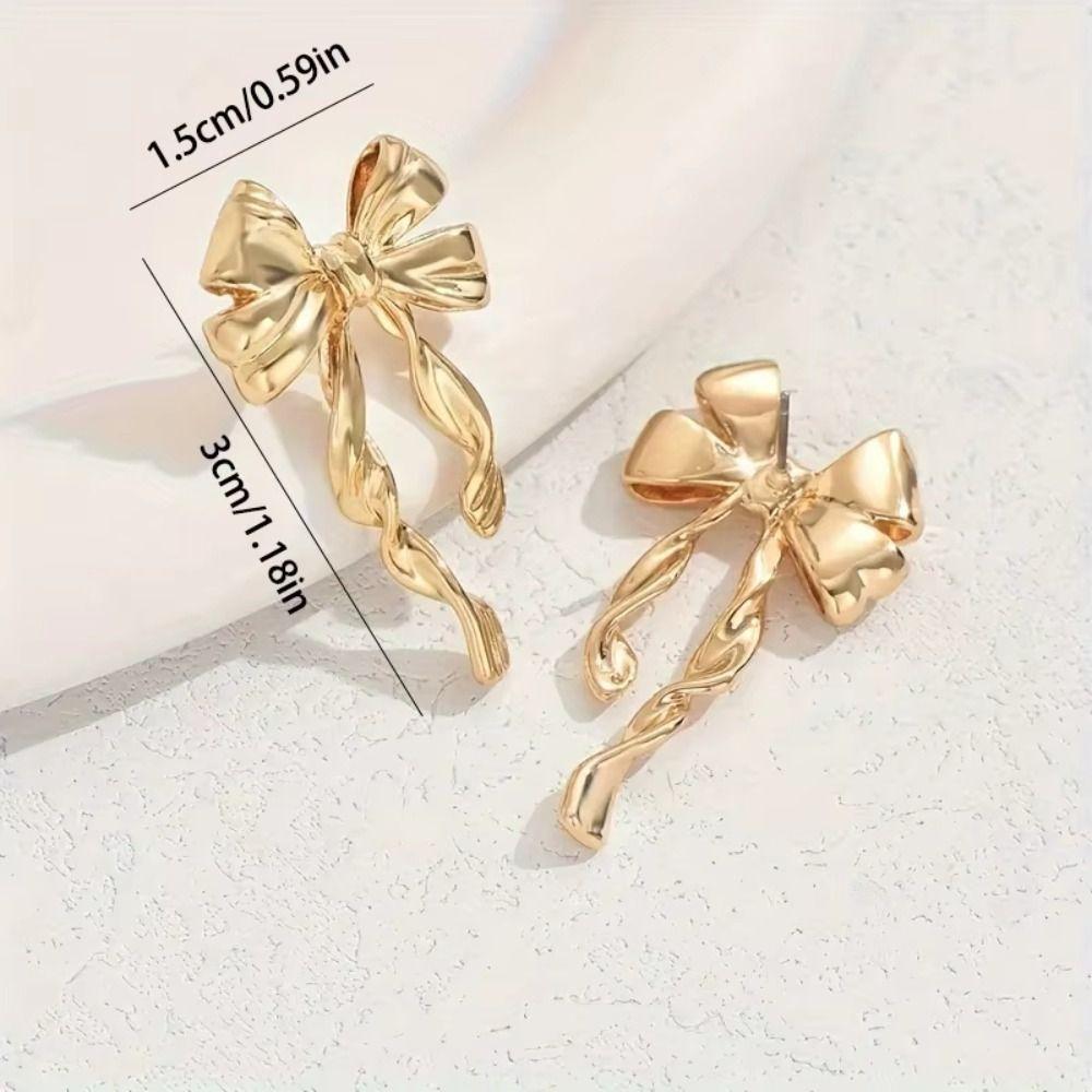 Elegant Design Bowknot Stud Earrings Chic Design Statement Earrings Versatile Use
