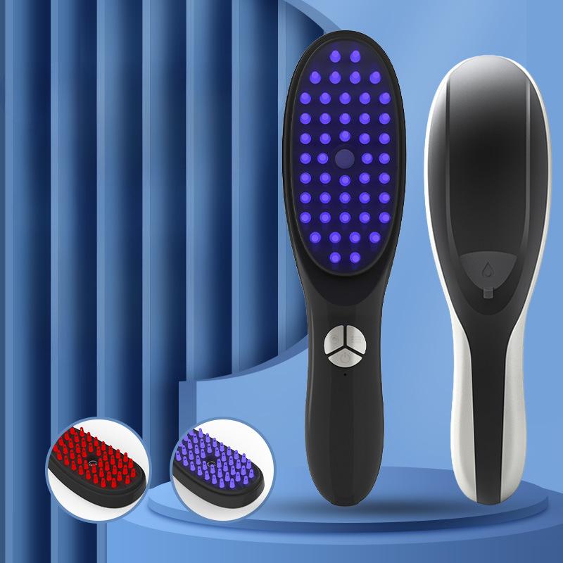 Red and Blue Electric Spray Massage Hair Growth Comb Anti-off Meridian Comb Head Massager Outlet