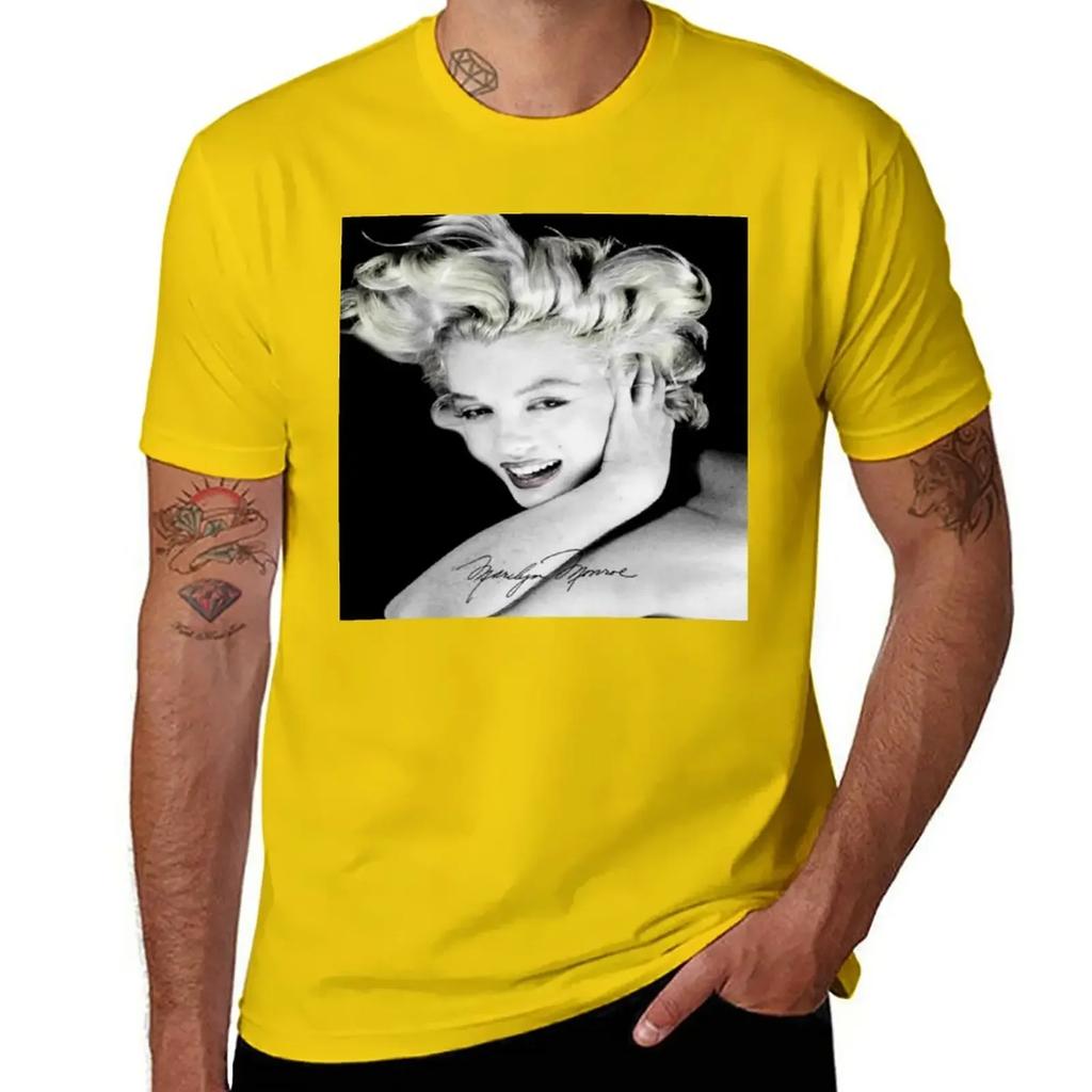 MARILYN MONROE' The First American Goddess T-Shirt Aesthetic clothing sweat anime Men's t shirts