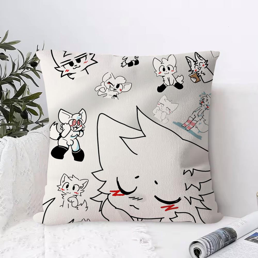 Boykisser Silly Cat Soft Plush Pillowcase DoubleSided Printed Cushion Cover Hidden Zipper Home Decor