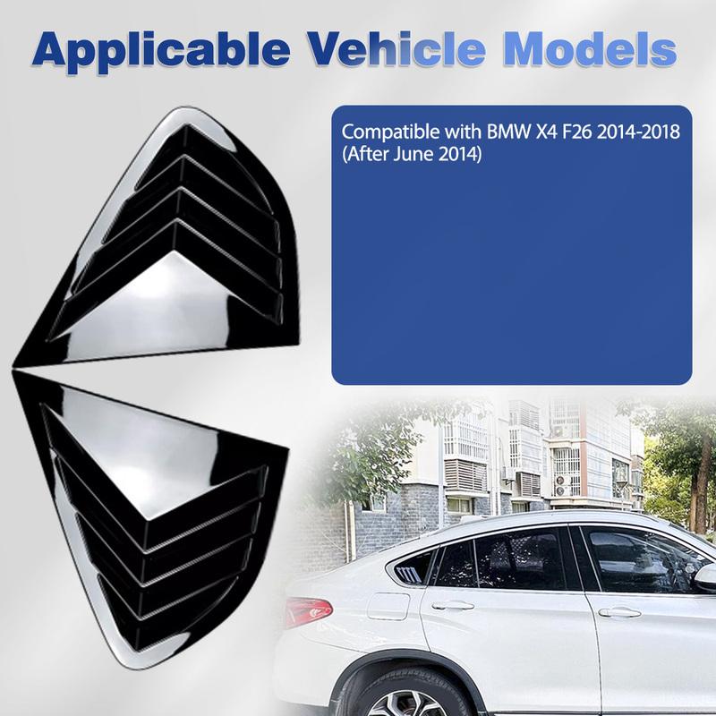 Per BMW X4 F26 2014 2015 2016 2017 2018 Deflettori Finestrini Posteriori Laterali Prese d'Aria Copri Griglie Tende Accessori Auto