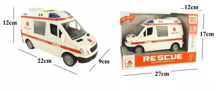 Auto Ambulans Karetka Otwierane Drzwi 1:16 Wy590A