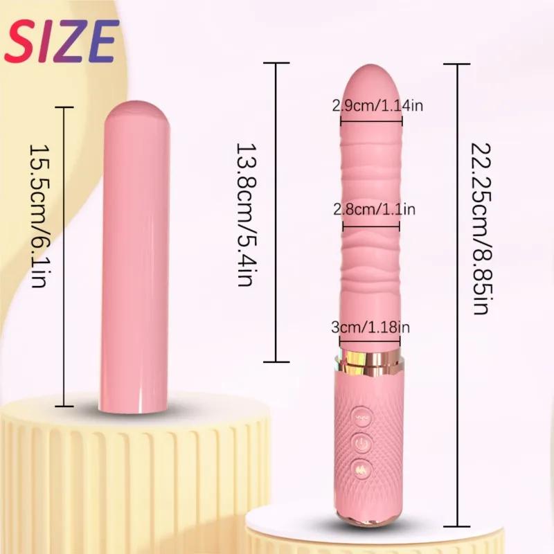 Dual Motor Realistic Thrusting Dildo Vibrator With Heating,10 Mode Sex Toys  Vibrator Clitoral Stimulator For Anal Stimulation