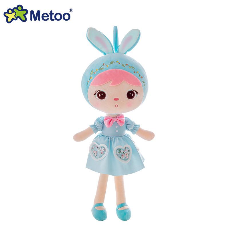 Metoo Original Keppel Bunny Rainbow Love Skirt Princess Plush Doll53cmFor Kids Toys Baby Holiday Gift