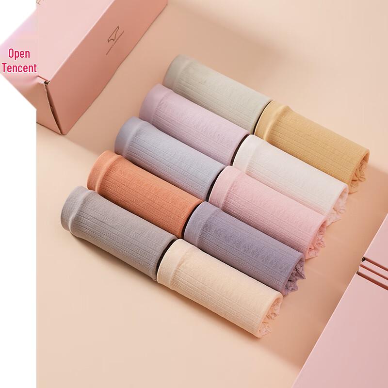 Женские дышащие трусы Fenteng со средней посадкой (10-Pack) M