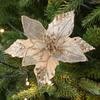 Julblomma Tyg+Plastblomma Diameter 18cm