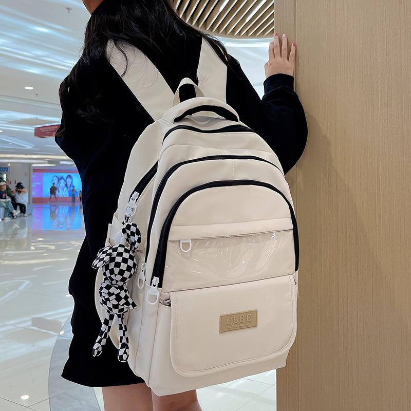 New Student Backpack Korean Version Fashion Harajuku Junior High School Campus Schoolbag Large Capacity Couple Computer Backpack