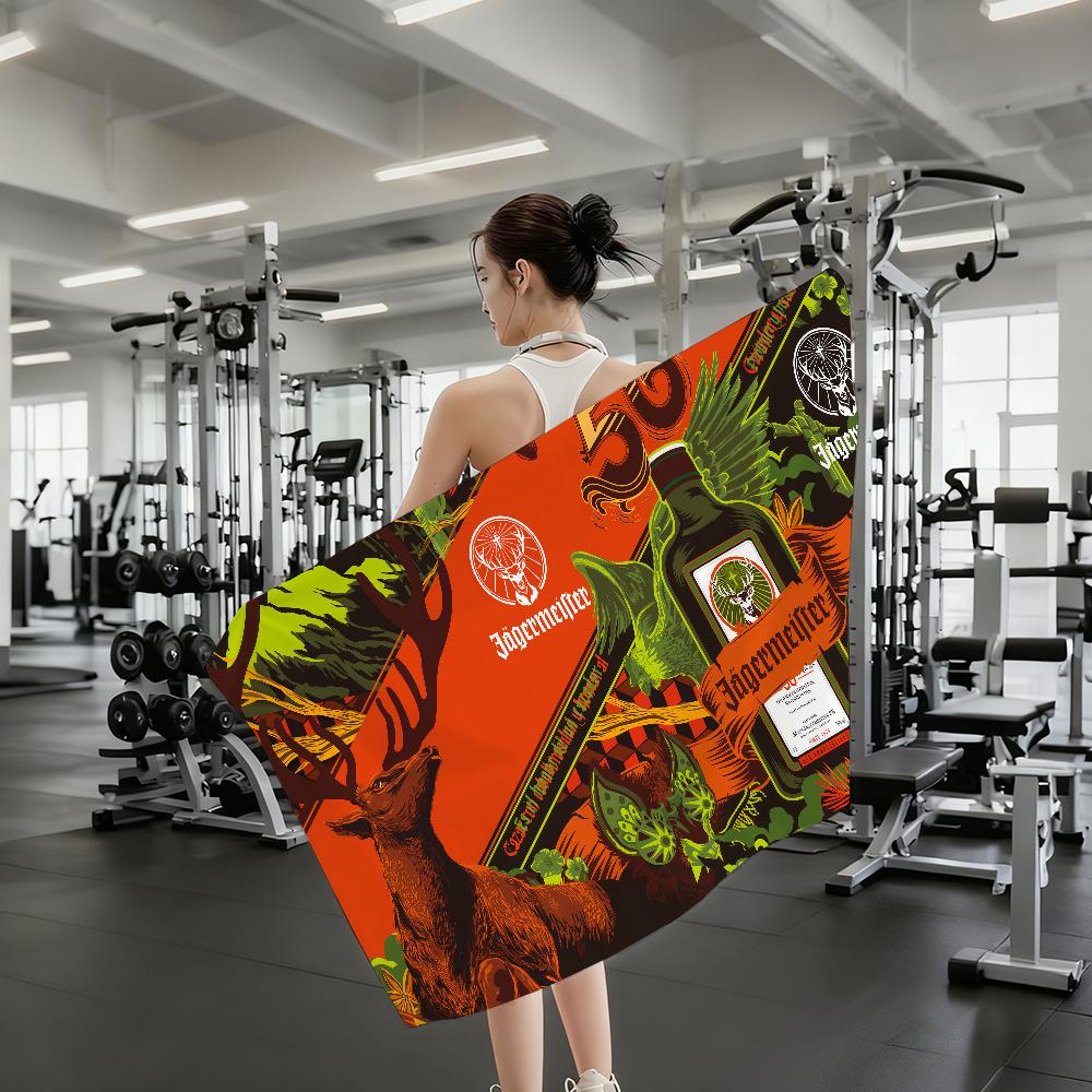 Fashion Cool Towel Shower Sauna Travel Spa Quick Dry Gym Accessories Soft J-Jagermeister-S Drink Large Beach Towels