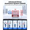 Dashcam 4K Voor/Achter + 2.5K Achter, Wi-Fi 5G, SD 64 GB, nachtzicht, GPS, spraakbesturing