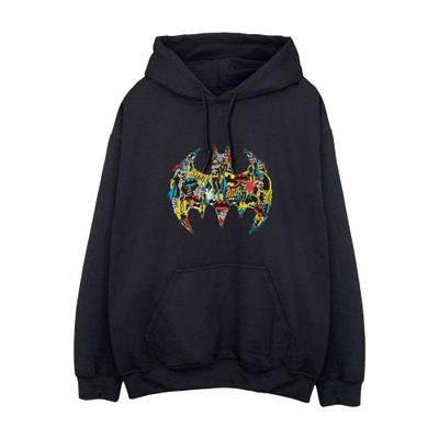 Batman Mens Batgirl Collage Logo Hoodie