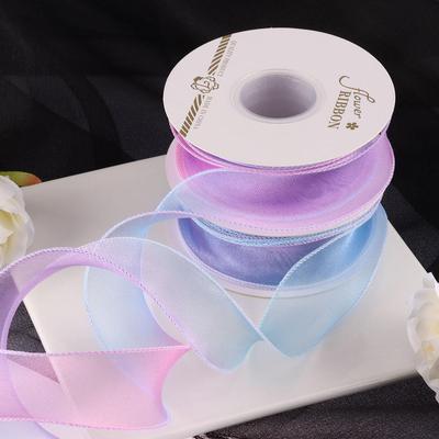 Chiffon Gradient Fishtail Wave Ribbon - 4cm Bow