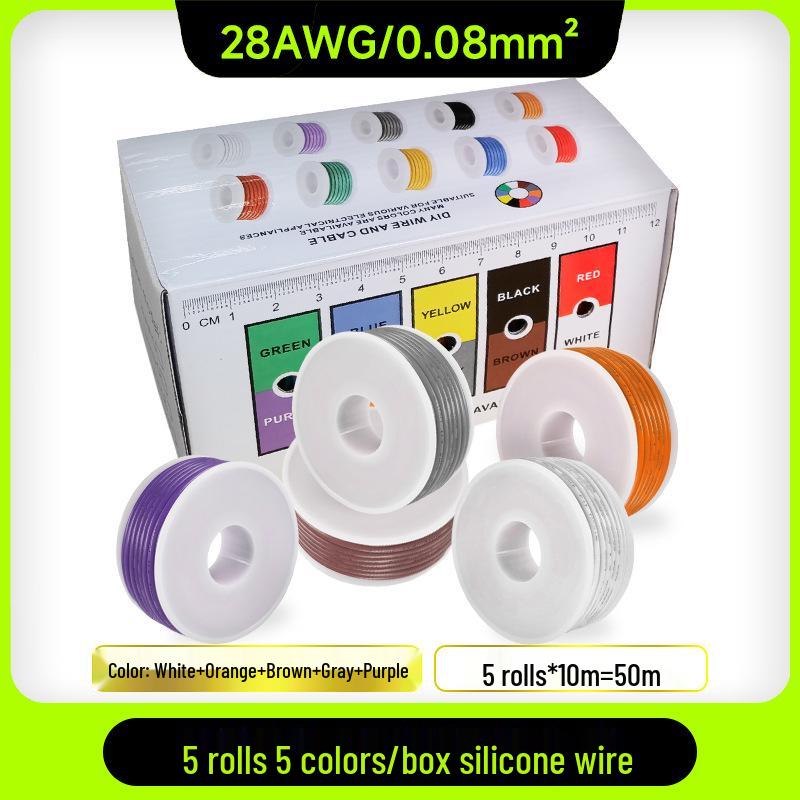 Extra Soft High Temp Silicone Wire 30-16AWG for Robotics, Drones & Electric Vehicles